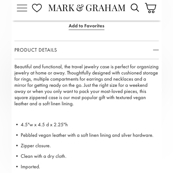 Mark & Graham Small Vegan Leather Travel Jewelry Case Aqua - Picture 9 of 9